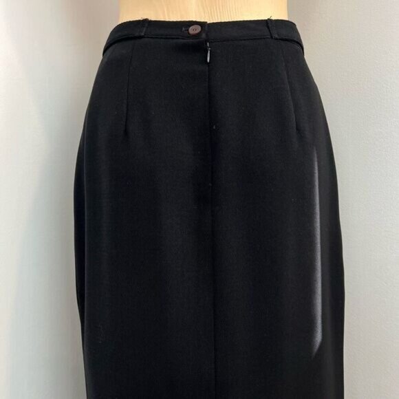 Vintage Huis Clos Collection Women’s US 8 Black Maxi Skirt Button Textured Goth - Picture 6 of 11